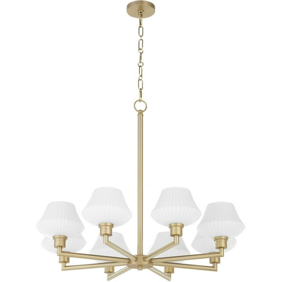6221-8-80 Quorum Lighting Cassini - 8 Light Chandelier-28 Inches Tall and 33 Inches Wide-Aged Brass Finish