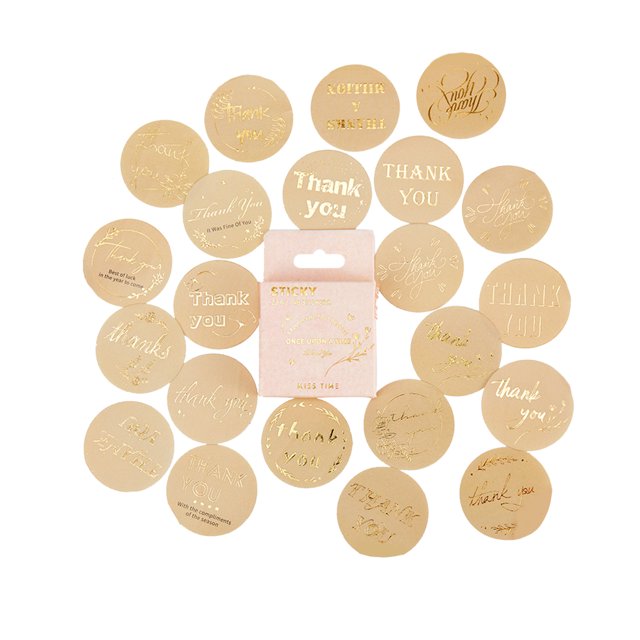 ziyahi 46 Pieces/Set Party Round Paper Sticker Gift Bag Favor Pouch Self Adhesive Label Decoration Packaging Accessories Type 3