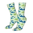 thumbnail image 5 of Fuzoiu Cute Dinosaur Blue Green Print Crew Socks,Casual Athletic Gym LightWeight Thin Socks,Casual Crew Socks for Men Woman,Calf Length Crew Socks, 5 of 7