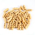 thumbnail image 2 of Horn Toggle Sewing Buttons, 50pcs Wooden Buttons Double Holes Durable Lightweight Coat Toggle Button Sewing Knitting Accessory For Clothing Luggage Sweaters Jacket DIY 3 Cm Length, 2 of 8