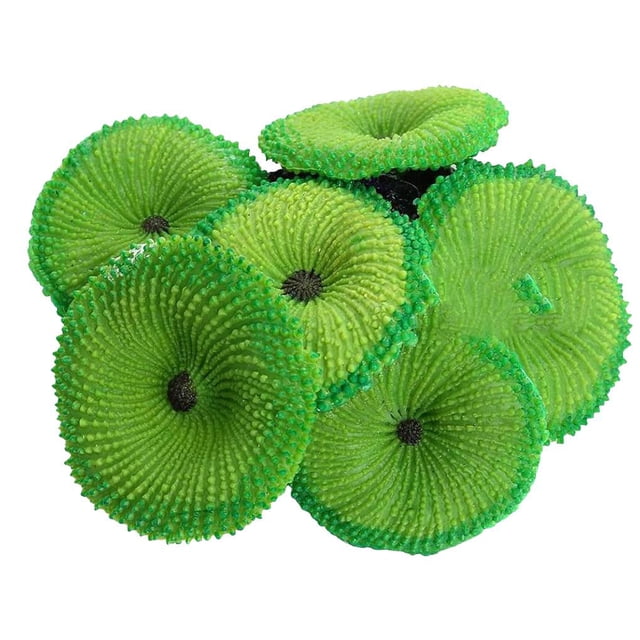 yingyy Aquarium Artificial Coral Fish Landscape Decoration Plant Simulation Ornament Green 1Set