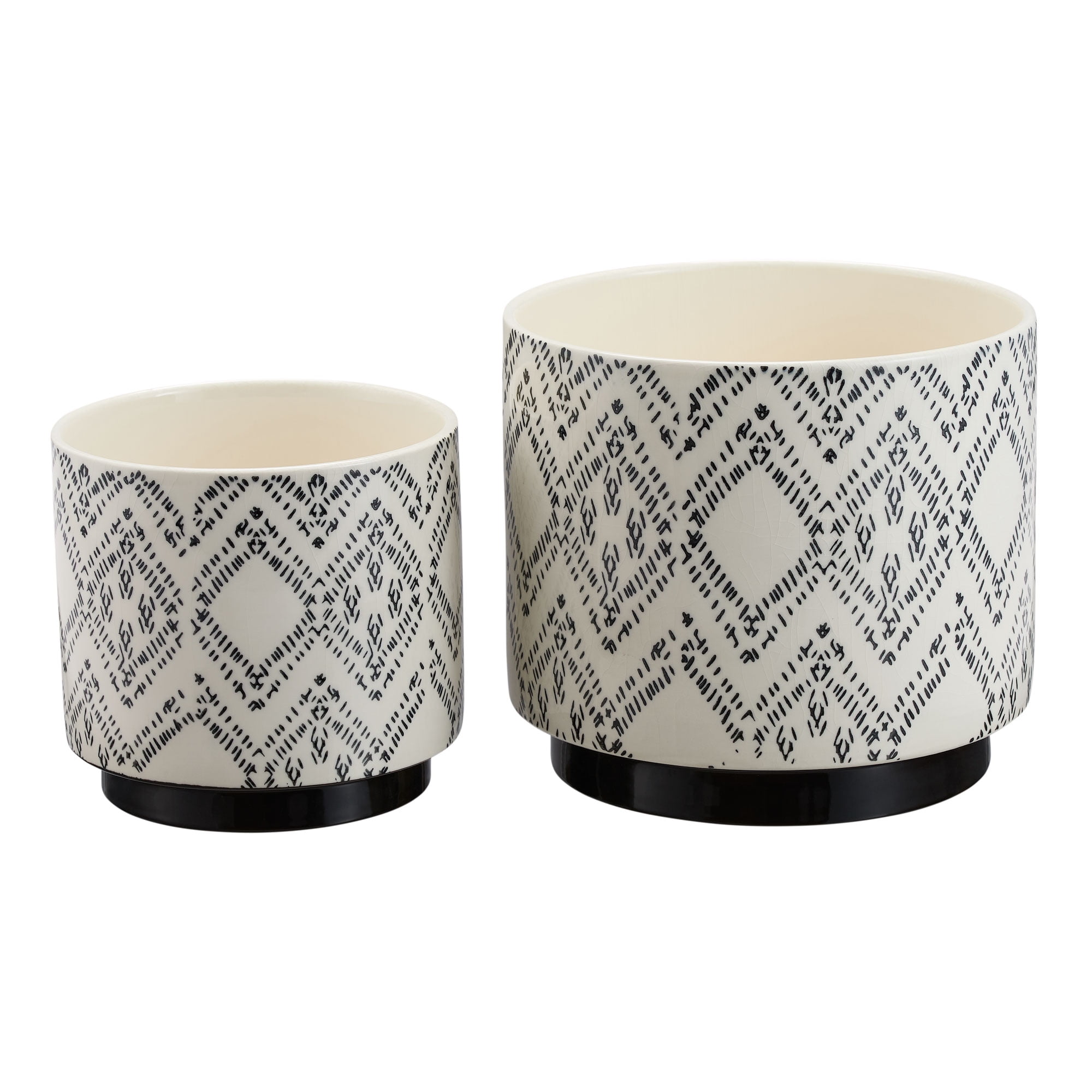 Better Homes & Gardens Levi 6/8inch Nested Ceramic Planters, Multiple Colors, 2-Pack