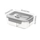 thumbnail image 3 of Loncheras de plástico, artículos esenciales para dormitorios, lonchera portátil con compartimentos, aislada y sellada, para estudiantes y oficinistas, apta para microondas, 1400 ml, electrodomésticos,, 3 of 6