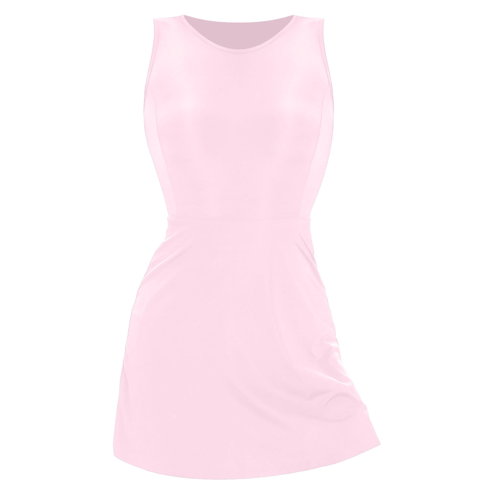 YeJammarp Workout Outfit Womens 2 Piece Tennis Golf Dress with Shorts Pockets Quick Dry Spandex Tank Athletic Outfits (S, Pink)