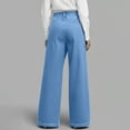 thumbnail image 5 of ClodeEU Women's High Waisted Wide Leg Jeans with Pockets ,Casual Loose Fit Denim Pants Light Blue,Women's Plus XXL, 5 of 7