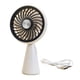 thumbnail image 1 of Ventilador de mano recargable por USB, ligero, ajustable, silencioso, para escritorio blanco, 1 of 8