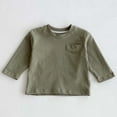 thumbnail image 2 of Toddler Baby Boy Girl Basic Solid Organic Cotton T Shirts Tops Long Sleeve Tee Shirt Girls Clothes For 0 2Y, 2 of 6