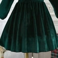 thumbnail image 6 of YWDJ Girls Princess Dresses Belle Velvet Dresses For Girls Princess Long Sleeve A-Line Skater Dress For Christmas Party Weddings 1Y-4Y Green 1Y, 6 of 6