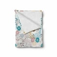thumbnail image 2 of Floral Soft Flannel Fleece Throw Blanket, Pastel Daisies and Leaves Blooming Retro Style Foliage Spring Color Palette, Cozy Plush for Indoor and Outdoor Use, 60" x 80", Multicolor, by Ambesonne, 2 of 6