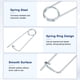 thumbnail image 2 of Uxcell 6-Pack Pin de Seguridad de Pasador en Forma de Broche, Pines de Acero de Resorte M2x45mm, Sujetadores de Broche de Bloqueo Rápido, Clips Retenedores Pesados, 2 of 7