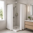 thumbnail image 2 of Wall Mounted Corner Shower Curtain Rod 35.4 - 35.4 Inches Stainless Steel, 2 of 9