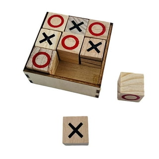Shamjina Wood Tic TAC Toe Game Living Room Table Decor Strategy Puzzle  Handmade Family