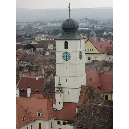 LAMINATED POSTER Romania Council Tower Transylvania Old Town Sibiu Poster Print 24 x