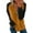 Yellow, variant on Online Juebong Women Casual Solid Zipper Splicing Loose Hooded Long Sleeve V-Neck Tops