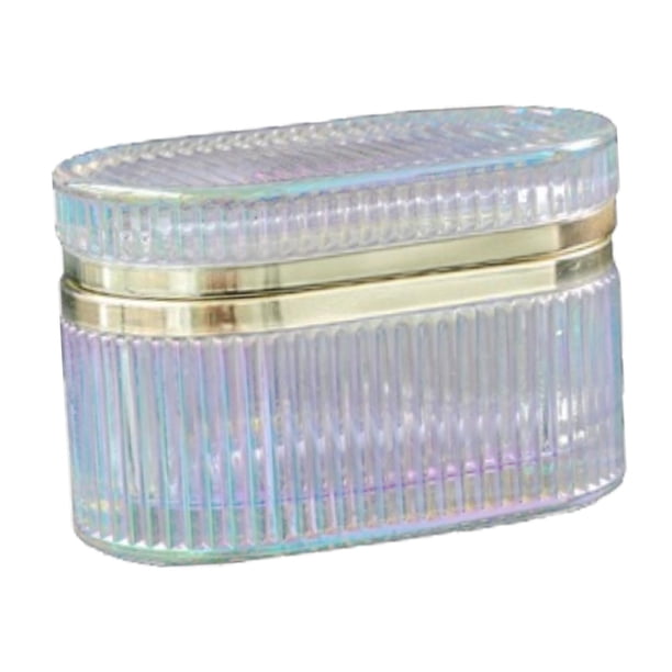 Joyero de Cristal en Relieve Strade Fareast Limited Almacenamiento de Joyería Diseño Nórdico Violeta