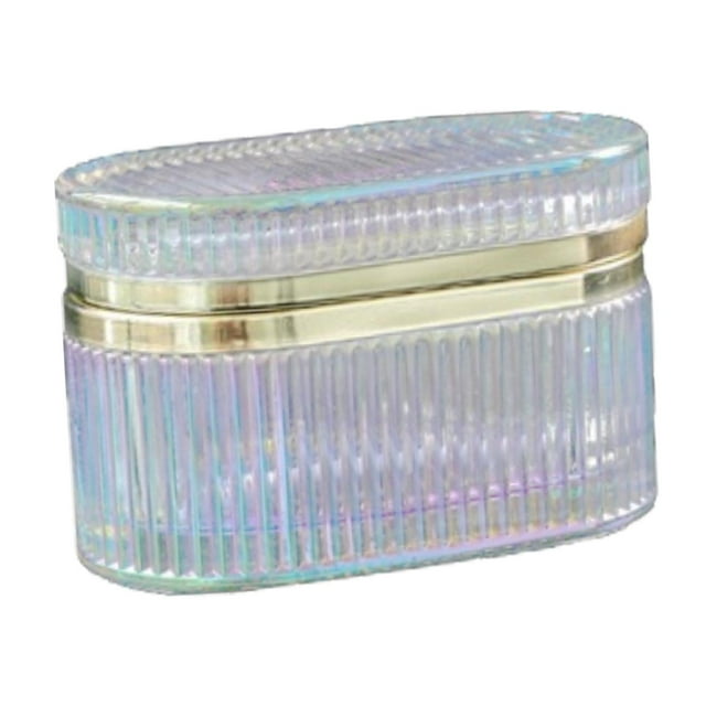 Joyero de Cristal en Relieve Strade Fareast Limited Almacenamiento de Joyería Diseño Nórdico Violeta