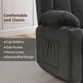 thumbnail image 4 of Sfxingyou Adult Fabric Solid Print Recliner Chair with Massage and Heat, Black Fabric, 4 of 7