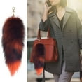thumbnail image 3 of 50 cm Long 3D Cute Tail Keychain Pendant Women Key Ring Holder Pompoms Key Chains Fashionable Hairy Tail Blanks for Crafting, 3 of 5