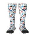 thumbnail image 1 of Fotbe Sport Items Calcetas Divertidas Estampadas para Hombre y Mujer, Calcetas de Algodón hasta la Rodilla para Caminar, Correr, Enfermería y Embarazo, 1 of 6