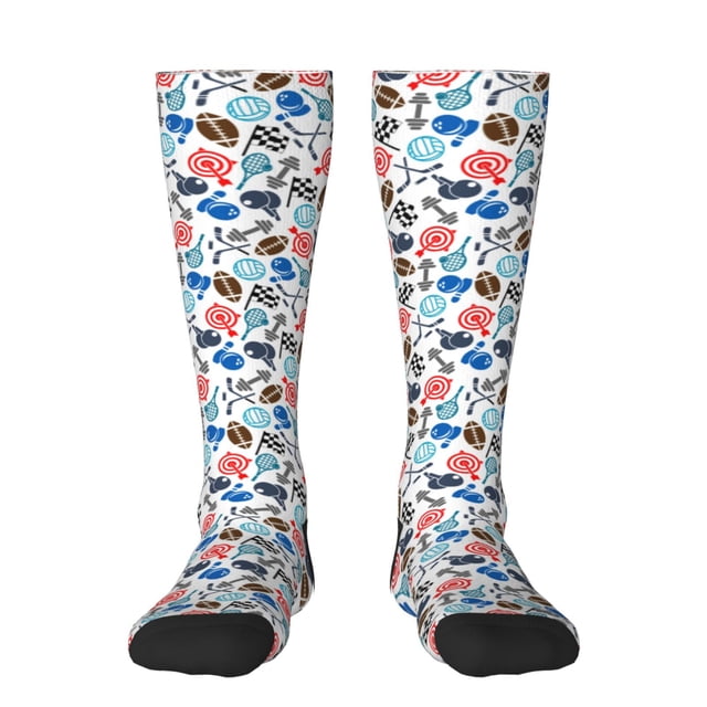 Fotbe Sport Items Calcetas Divertidas Estampadas para Hombre y Mujer, Calcetas de Algodón hasta la Rodilla para Caminar, Correr, Enfermería y Embarazo