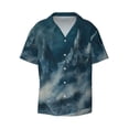 thumbnail image 5 of Picia Mysterious Moonlit Mountains Men's Linen Shirts Short Sleeve Cuban Beach Shirts Casual Shirts Button Down Shirt for Men Beach Summer Wedding Shirt-3X-Large, 5 of 7