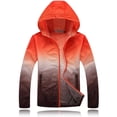 thumbnail image 2 of XINPING Women UPF 50+ UV Sun Protection Jacket Outdoor Plus Size Hooded Windproof Loose Printed Coat Water Proof Storage Bag Jacket, 2 of 4