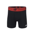 thumbnail image 4 of Calzoncillos tipo bóxer New Balance 6 para hombre, paquete de 3 unidades, color rojo y negro, talla L, 4 of 5
