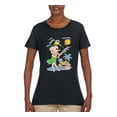 thumbnail image 2 of Wild Bobby Betty Boop Island Girl Paradise Betty Boop Womens T-Shirt, Black, 3X-Large, 2 of 5