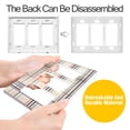 thumbnail image 4 of Yayeee Rocker Switch Wall Plate 3-Gang 6.5"x4.6" Home Decorative Outlet Cover, Beige Plaid Pattern, 4 of 6