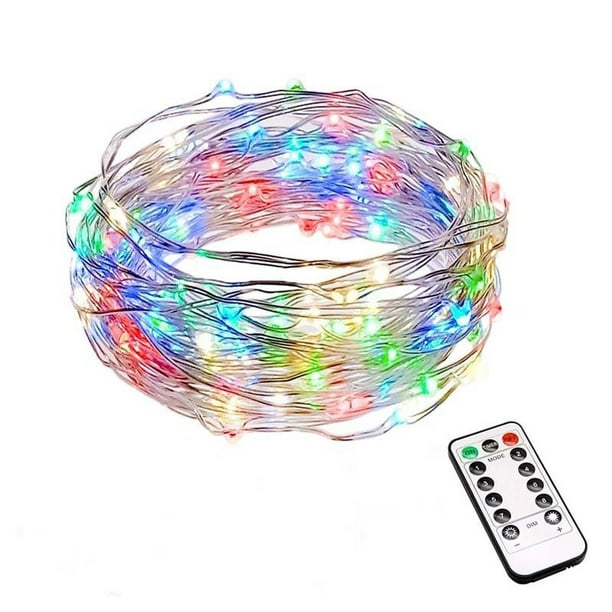 Guirnalda de luces, 2M 20LED (multicolor) Luces de cadena IP65 Impermeable LED Guirnalda Decoración para dormitorio Navidad Boda Fiesta Festival Halloween Jardín Patio Césped