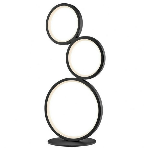 Lite Source Ls-23755 Fedora 3 Light 18" Tall Led Accent Table Lamp - Black