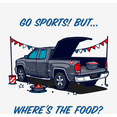 thumbnail image 2 of Go Sports! But Where's the Food? Kids White Crew Neck Short Sleeve Tee-Medium, 2 of 4