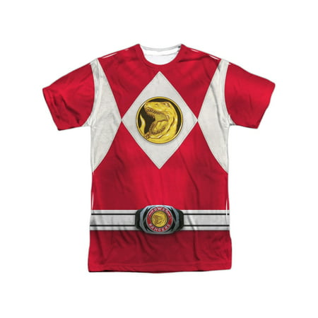 Mighty Morphin Power Rangers Red Ranger Costume Jason F/B Adult 2-Side Print