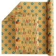 thumbnail image 6 of Kraft Birthday Wrapping Paper Roll for Boys Girls Kids Men Women - Reversible Happy Birthday Gift Wrap Paper for Holiday Party - 1 Roll, 17.2 Inch X 33 Feet, 6 of 15