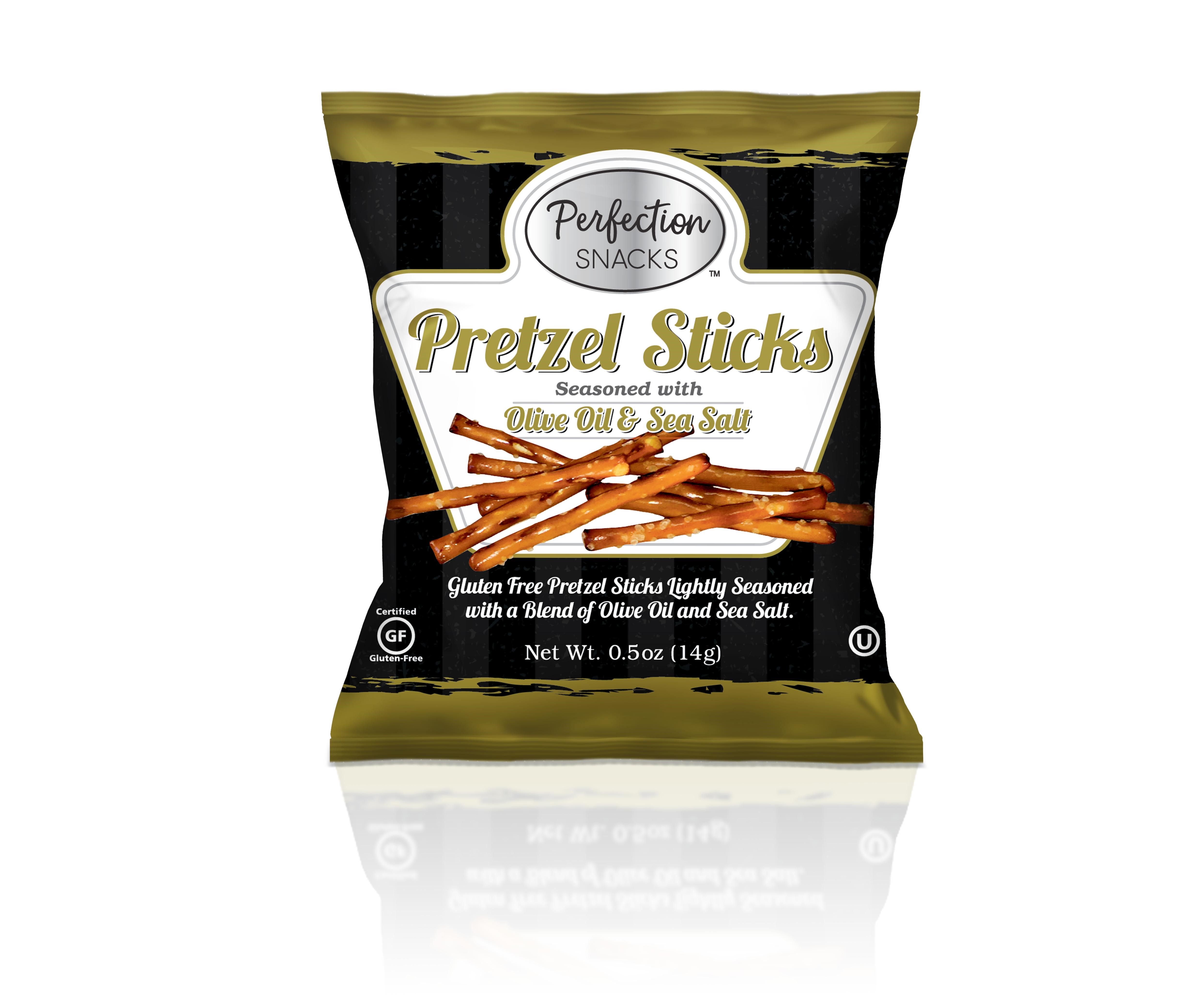 Perfection Snacks Gluten Free Olive Oil & Sea Salt Pretzel Sticks, 25
