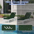 thumbnail image 6 of 72×21×3in Outdoor Chaise Lounge Cushions, Replacement Patio Chair Cushion With Headres, Waterproof Sun Lounger Cushions（4pcs Ink green）, 6 of 6