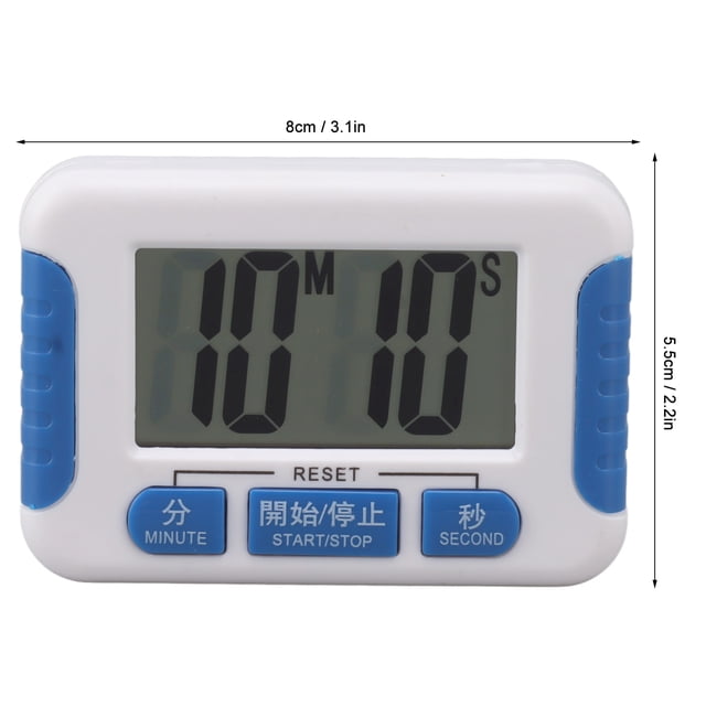 Temporizador digital multifuncional portátil fácil de operar alarma temporizador de cuenta regresiva para cocina blanco