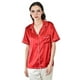 thumbnail image 1 of Blusa satinada con ribete Roman Fashion /Juvenil, 463 (Rojo) rojo M, 1 of 4