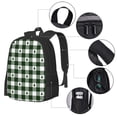 thumbnail image 2 of Balery Green White Christmas Tree Lumberjack Plaid Mochila para hombre y mujer - Tela Oxford 600D resistente - Gran capacidad, resistente al agua, ideal para la escuela, viajes y senderismo, 2 of 6
