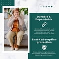 thumbnail image 4 of - Durable Cane Walker Tips - (Pack of 2) - 1" inch with Metal Insert for Enhanced Stability - Non-Slip, Shock-Absorbing Rubber Replacement for Safety & Comfort., 4 of 7