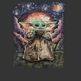 thumbnail image 2 of Men's Star Wars: The Mandalorian The Child Starry Night  Sweatshirt Charcoal Heather Large, 2 of 4