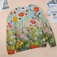 thumbnail image 6 of Watercolor Wildflowers Womens Casual Crewneck Sweatshirt Long Sleeve Tops Cute Pullover Loose Fit, 6 of 7