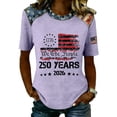 thumbnail image 2 of Youpwaven Women's America 250th Anniversary USA T-Shirt, 1776-2026 We The People Patriotic Graphic Top, 250 Years Celebration Independence Day Crew Neck Tee, 2 of 5