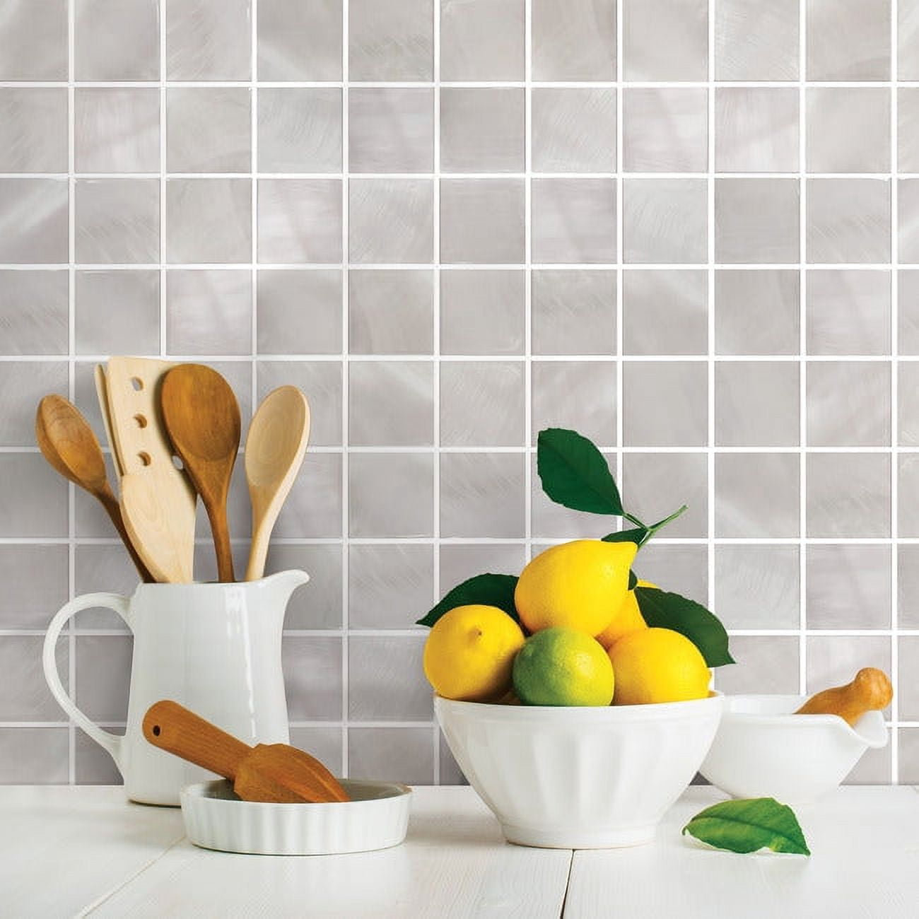 Pearl Square Peel And Stick Backsplash
