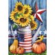 thumbnail image 2 of Cuadros Decorativos Taladro redondo completo diamante pintura calabaza girasol Kit imagen arte (E867) Tmvgtek embutido en tela, 2 of 6