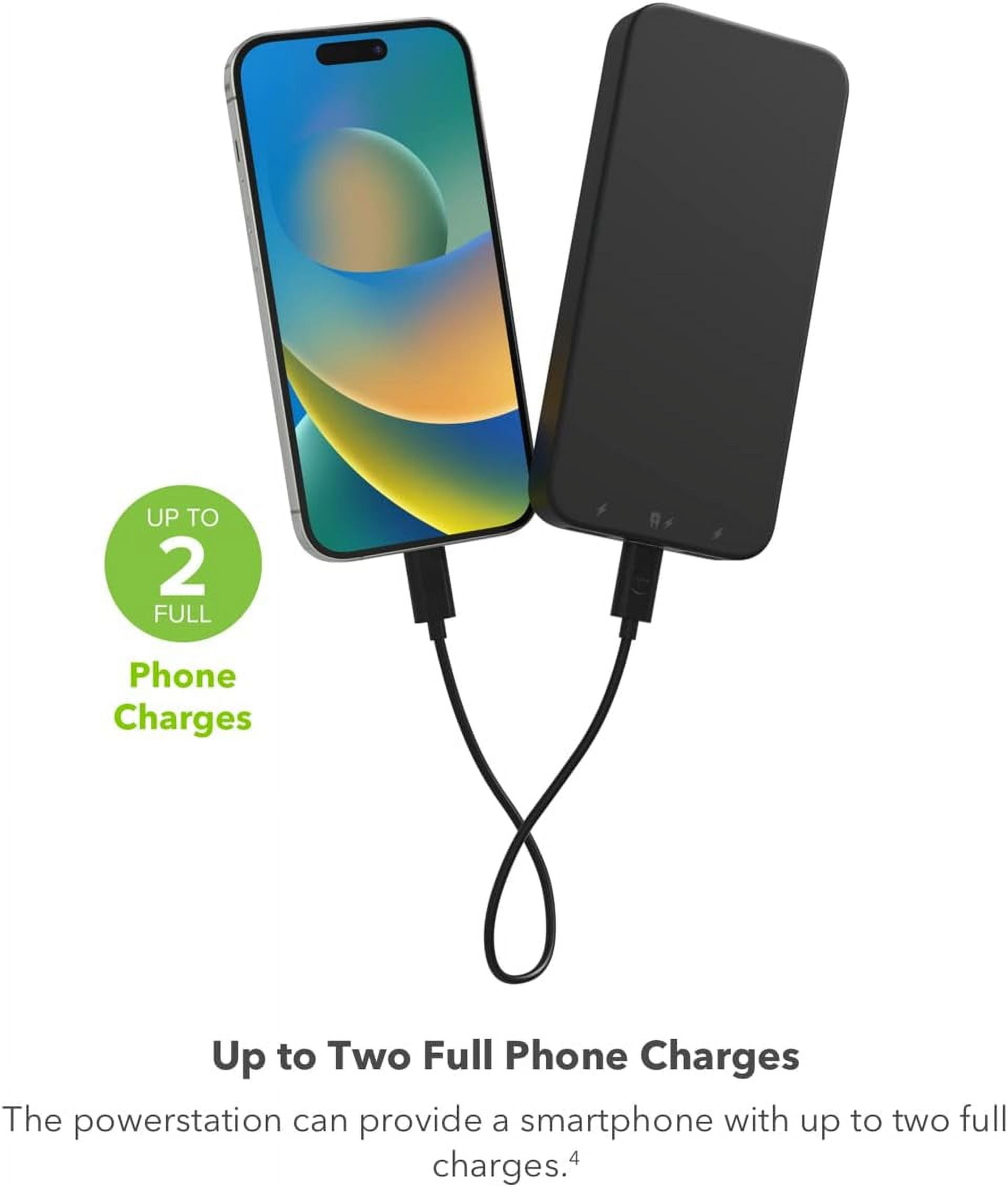 mophie Powerstation 2023 with PD Power Bank - 10 000 mAh Large Internal Battery (2) USB-A Port and (1) 20W USB-C PD Fast Charging Input/Output Port Travel-Friendly