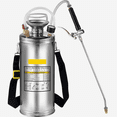 thumbnail image 7 of 2 Gal Stainless Steel Sprayer, 20" Wand & Hose, Hand Pump Garden Sprayer with Pressure Gauge, Adjustable Nozzle for Lawn, Cleaning & Sanitizing, 7 of 7