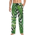 thumbnail image 4 of FREEAMG Men's Pajama Pants with Pockets Sleepwear Lounge Pants Stretch Casual Tropical Palm Leaves Jungle Plant, 4 of 7