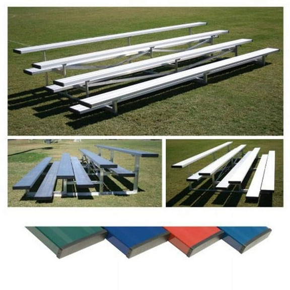 SSN  4 Row 21 ft. Low Rise Bleacher - Red - 21 ft.