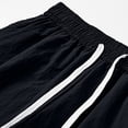 thumbnail image 6 of Men Shorts Casual Knee Length Men's Running Athletic Shorts, Color Black Elastic Waist Drawstring Shorts, Loose Casual Outdoor Hiking Short Pants Black 4XL, 6 of 7